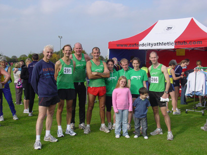 Some of the White Horse Harriers after the 2007 Hanney 5–mile road race.