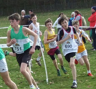 Action from the 2009 Inter Counties Cross Country Championships held at Wollaton Park, Nottingham.