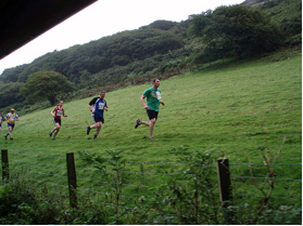 The runners viewed from the train.