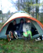 John Peake, Adrian Evans and Graham Wiggins braving the elements at Salisbury in the second Wessex Cross Country League fixture of the 2009/10 season.