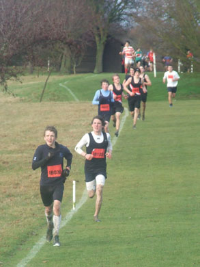 Two of our young athletes in action at the Oxfordshire Schools Cross Country Championships held at Radley College on Tuesday, 2 February 2010.