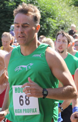 Ian Rees in action at the White Horse Half Marathon on Sunday, 7th April 2013.