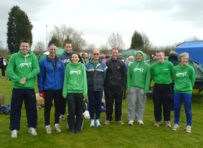 Some of the White Horse Harriers team at the Horspath round of the Oxford Mail Cross Country League.